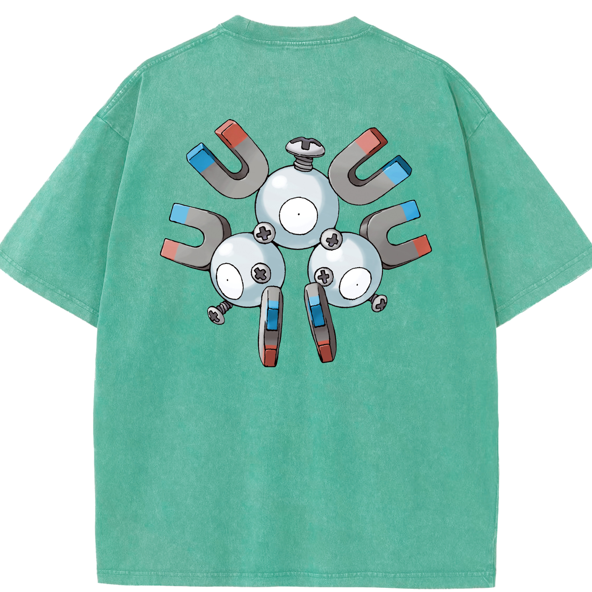 （画像用） ポケットモンスター Pokémon 綿100% ヴィンテージ風 半袖Tシャツ（背面プリント）